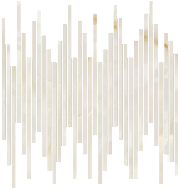 Мозаика fRZ0 Gemme Bianco Tratti Mosaico Brillante 30x30