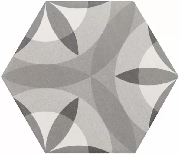 Керамогранит 21357 Hexatile Harmony B&W 17,5x20