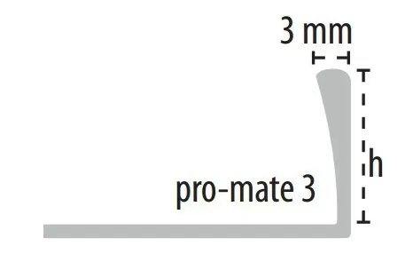 Профили и пороги B71133001 Pro-mate 3 Laton Cromado 3x8x2500