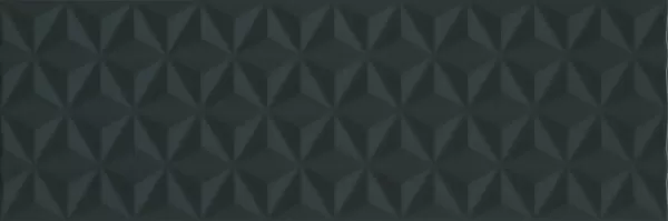 Плитка 12121R Диагональ черный структура обрезной 25x75