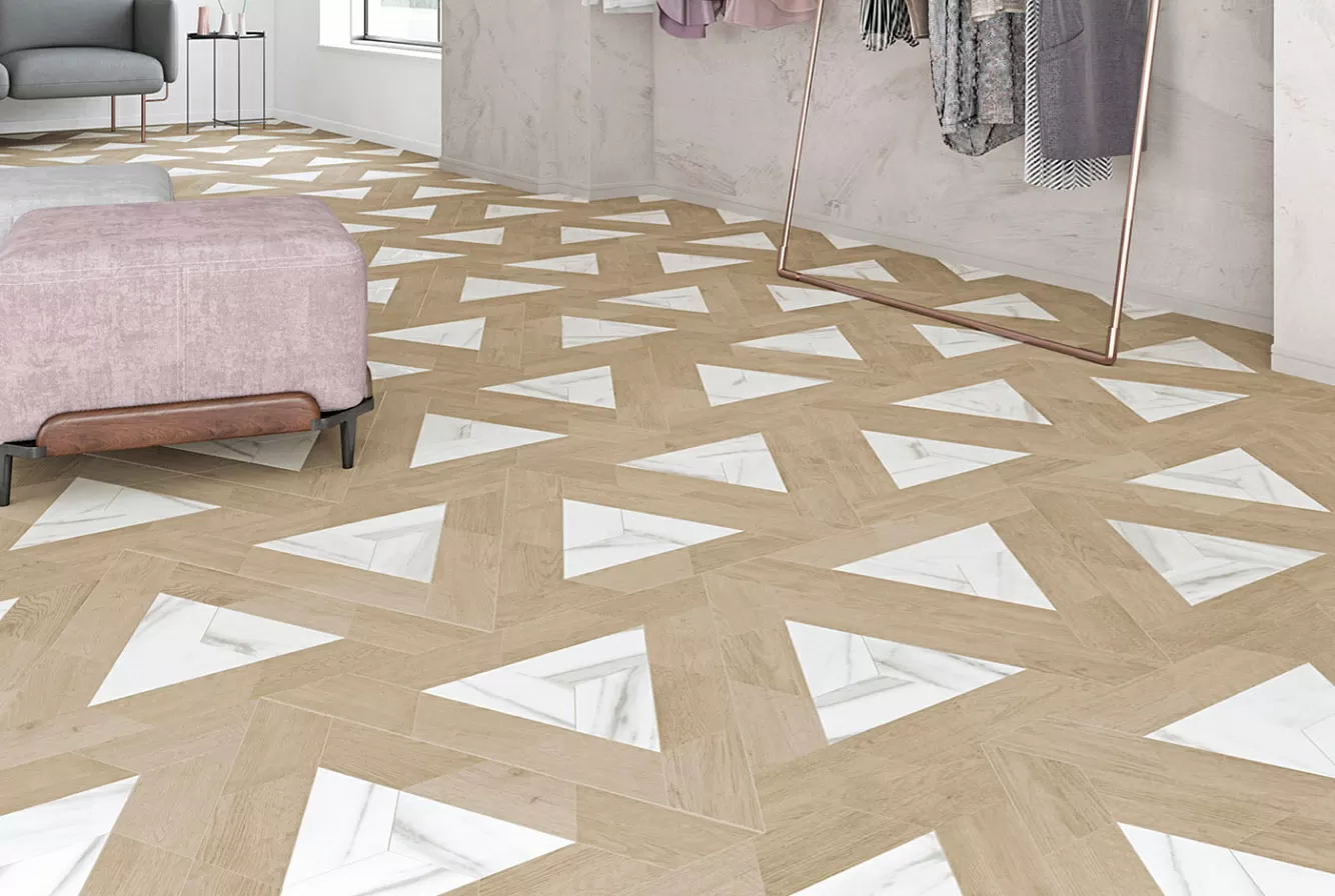 Керамогранит 120276 CHEVRON A WOOD MID 9.8x52.2