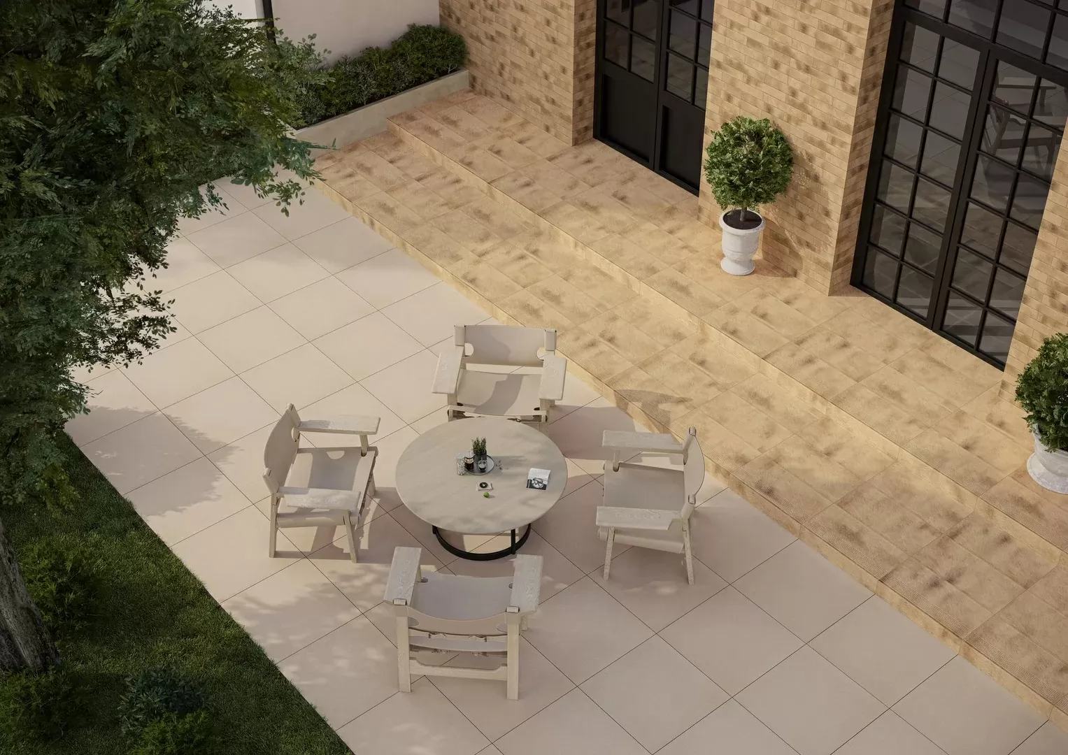 Клинкерная плитка Eremite Sand Stopnica Prosta Struktura Mat 30x60