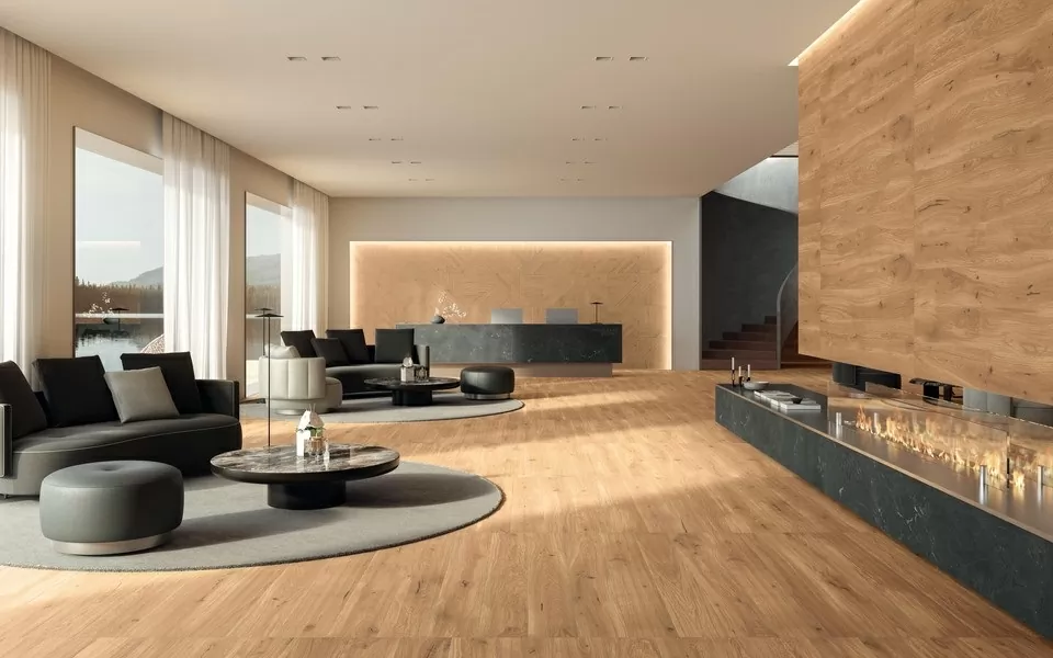 Плитка AX19 Log 3D Pleat Deep Oak Matt 50x120