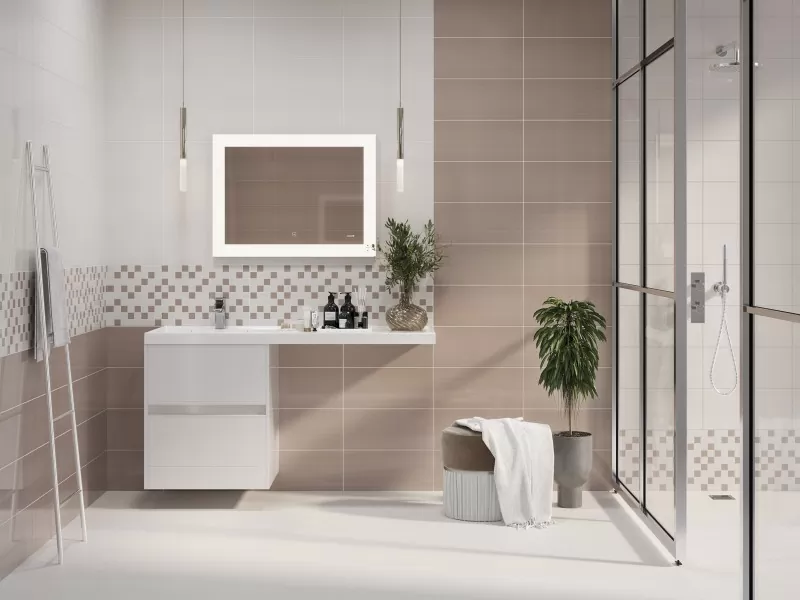 Плитка TV2G051 Tiffany вставка волна белый 20x44