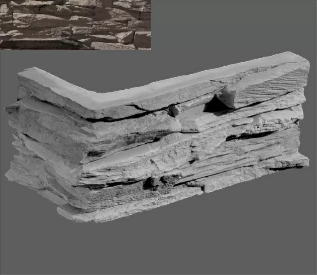 Искусственный камень Угловой элемент Перуджа 740 20/10x10x3,5