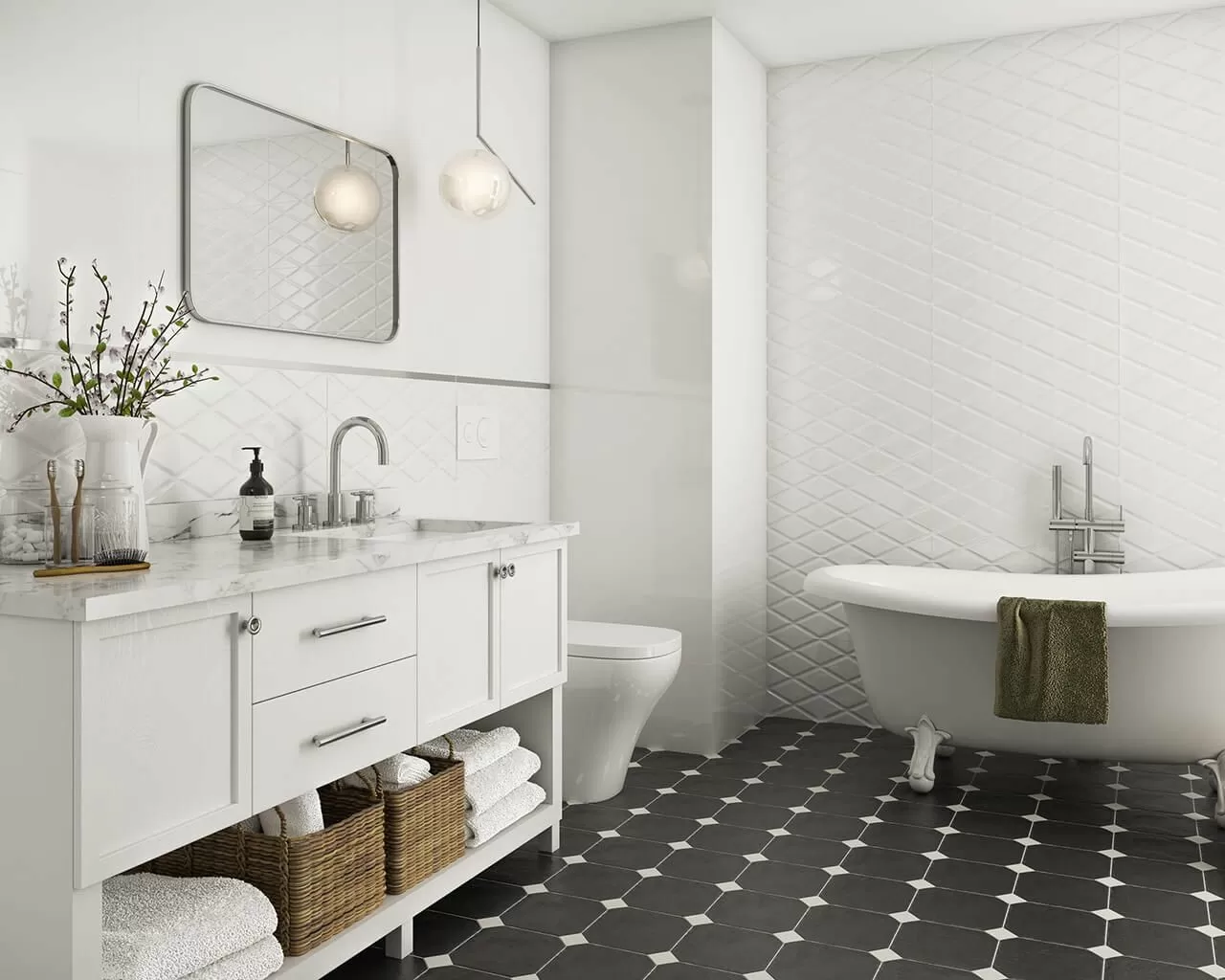 Керамогранит Modern Bianco Taco Mat. 4.8x4.8