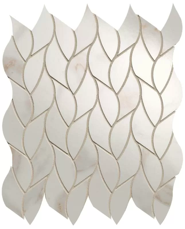 Мозаика fQMQ Calacatta Oro Leaves Mosaico 25.9x30.9