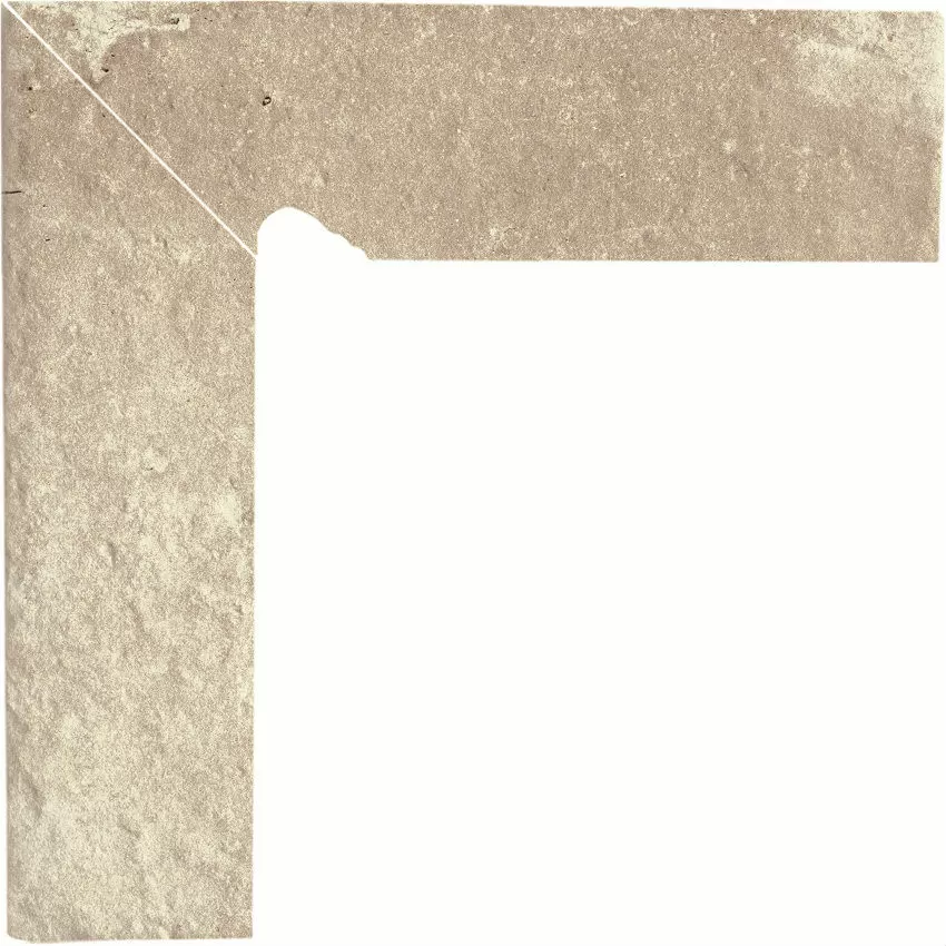 Клинкерная плитка Scandiano Beige Цоколь левый структурный 2-х элем. 30х8,1
