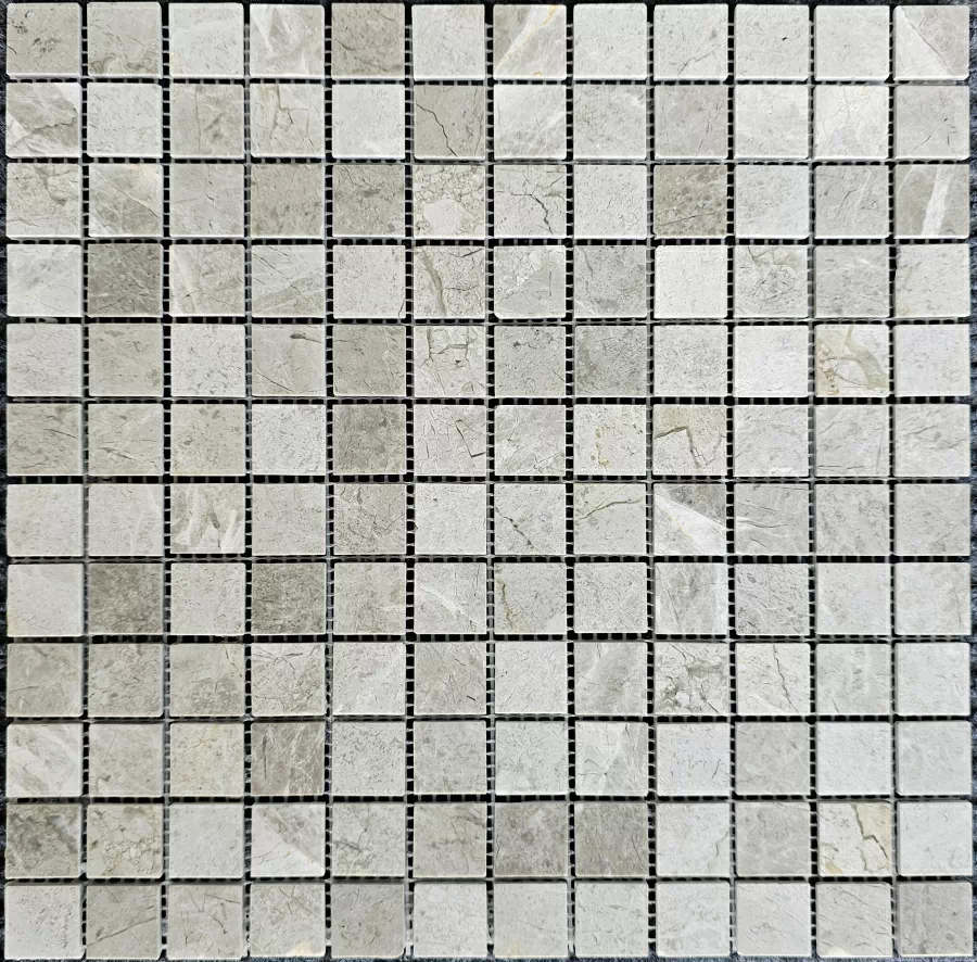 Мозаика PIX330 Tundra Grey полированная 23х23 305х305х4