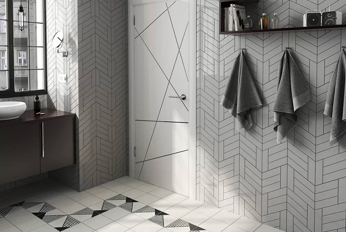 Керамогранит 23200 Chevron Gris Mate Left 9x20,5