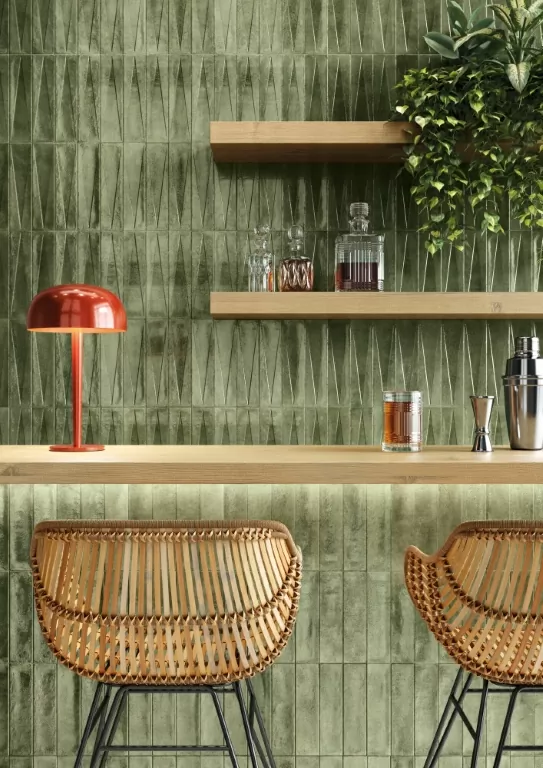 Плитка 35267 BARI GREEN DECOR 6x24,6