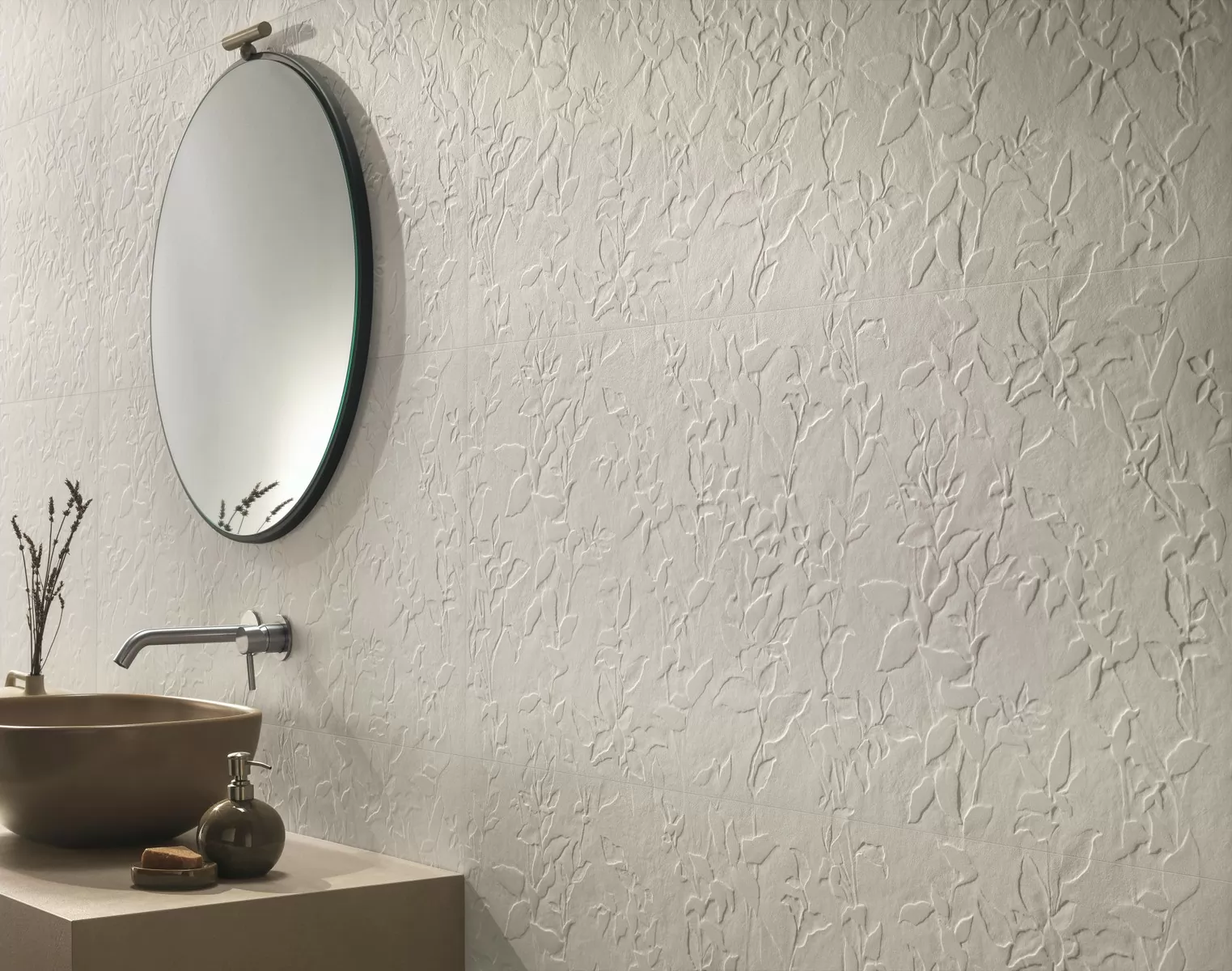 Плитка AHQX 3D Wall Plaster Combed White 50x120