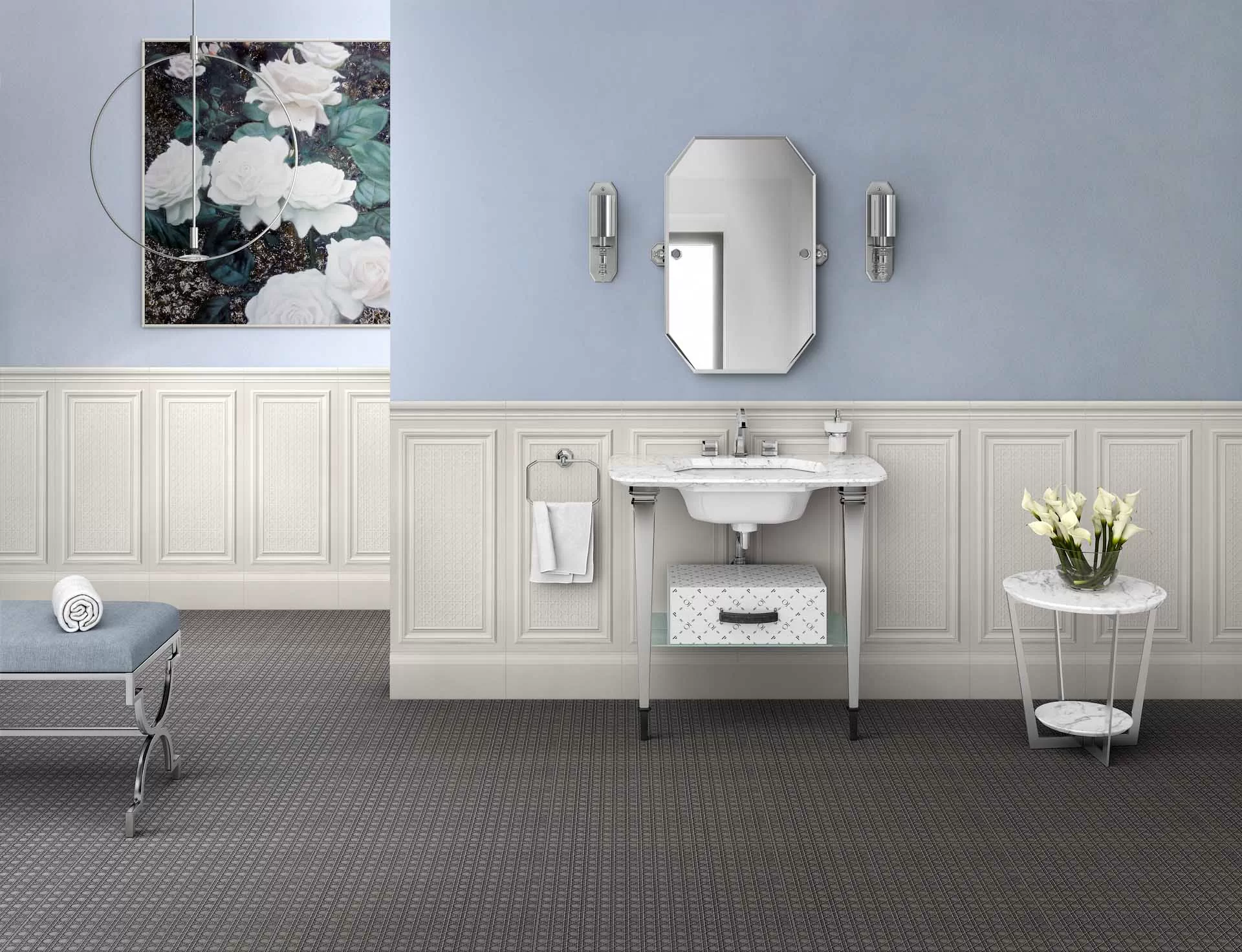 Плитка BS PAN V04 800 Viennese Pannello Viennese Bianco 40x80