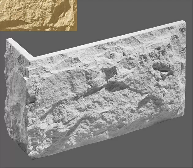 Искусственный камень Угловой элемент Бретань 050 33,5/10x20x2.5