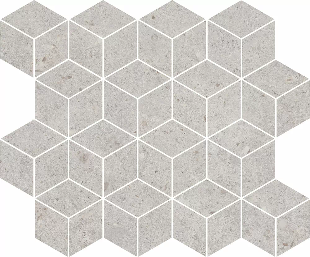 Мозаика T017/14053 Декор Риккарди мозаичный серый светлый матовый 45x37,5