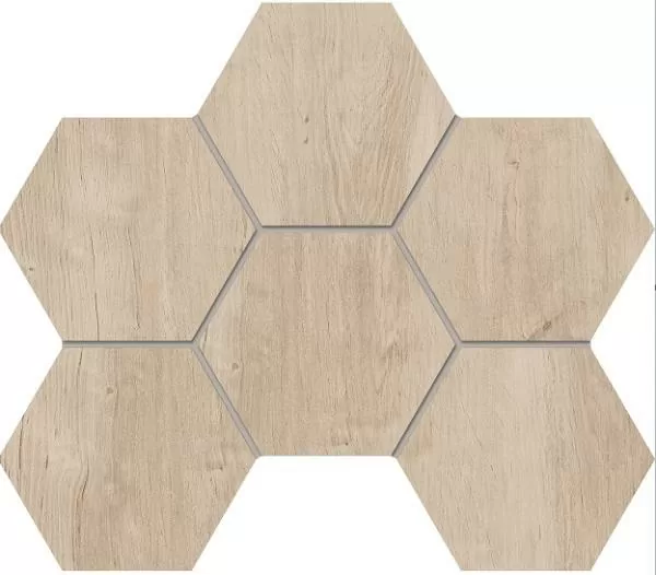 Мозаика SF02 Мозаика Soft Wood Creamy Hexagon неполированная 25x28.5
