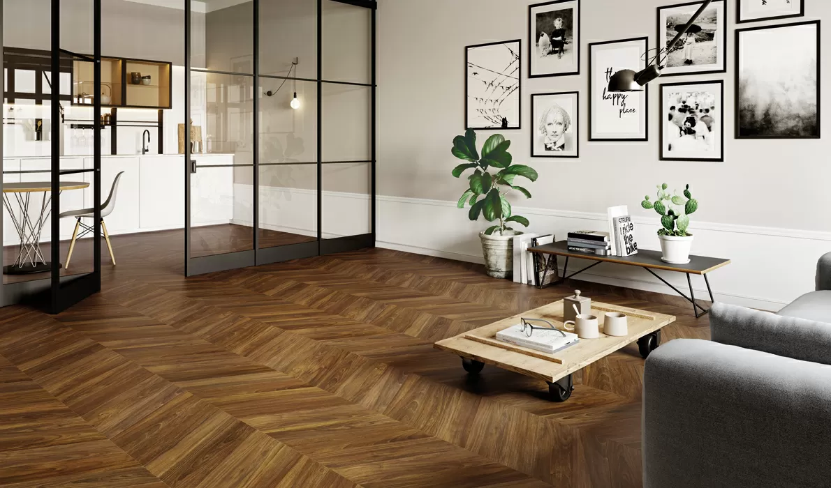 Керамогранит EFC1 SleekWood Nut Chevron 11x54
