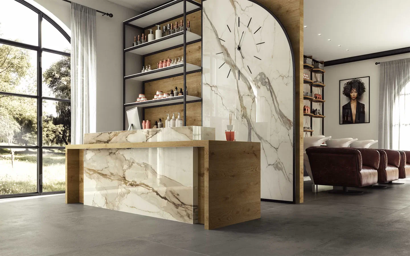 Керамогранит AJK1 Calacatta Imperiale Bookmatch Silk 160x320