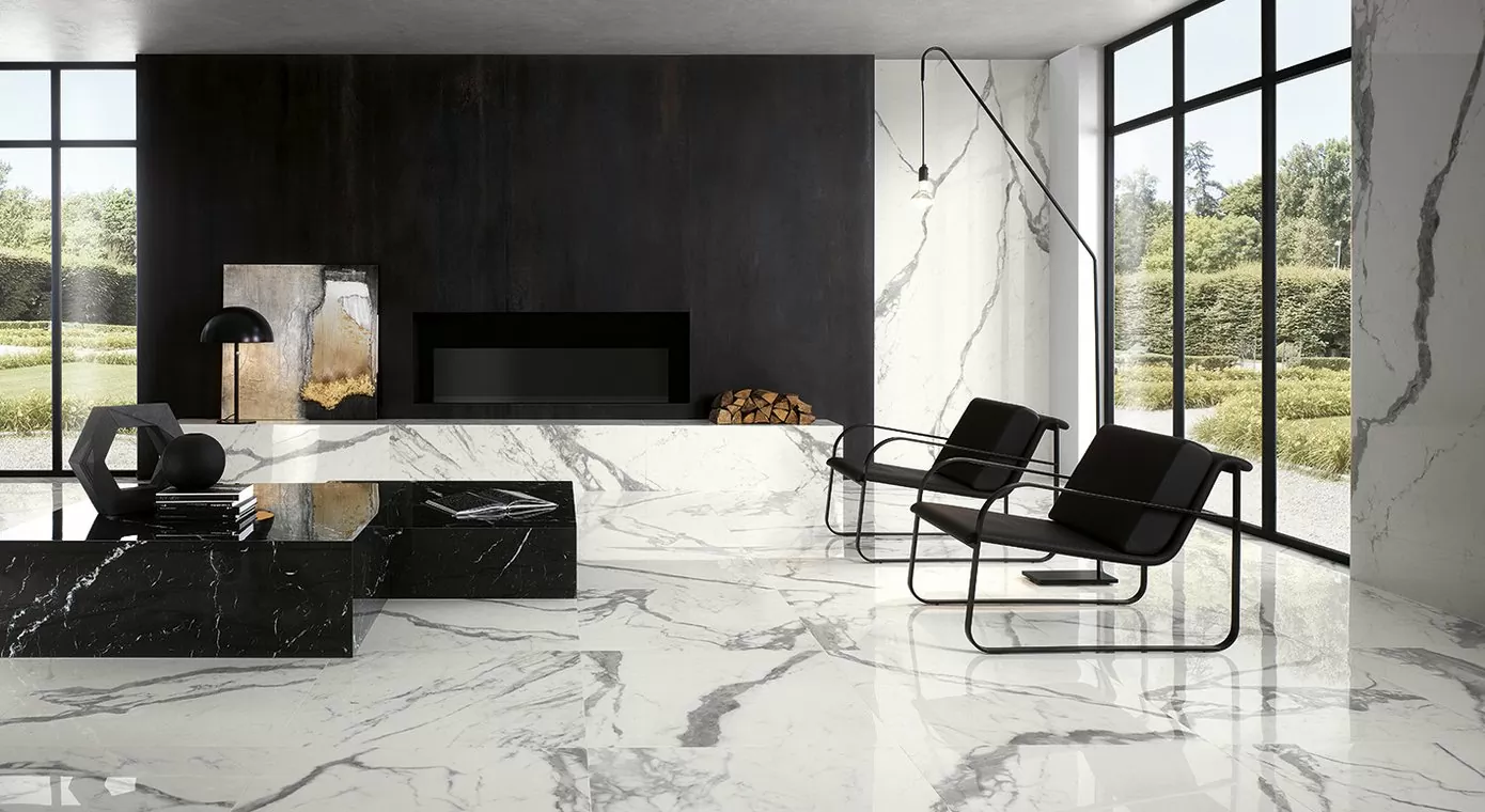 Плитка fQB7 Roma Gold Calacatta Delicato Brillante 15x56