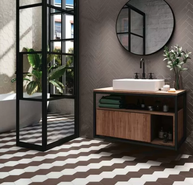 Плитка PT03136 Hex Black Glossy 15x17,3