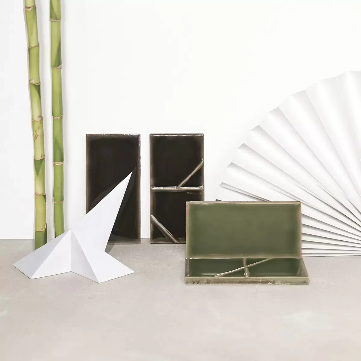 Плитка 134630 Yoko Origami Moss Gloss 6,2x12,5