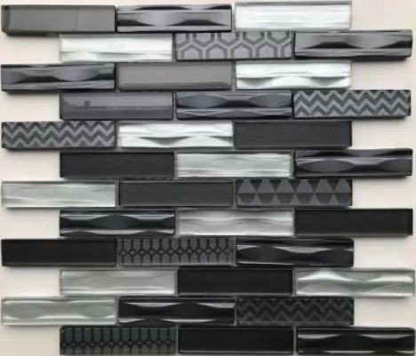 Мозаика Optima Grey (стекло) 23*98 300*300