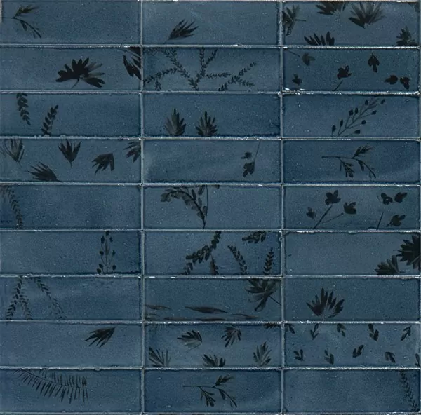 Керамогранит M96W Rice Blu dec Leaf Lux 5x15