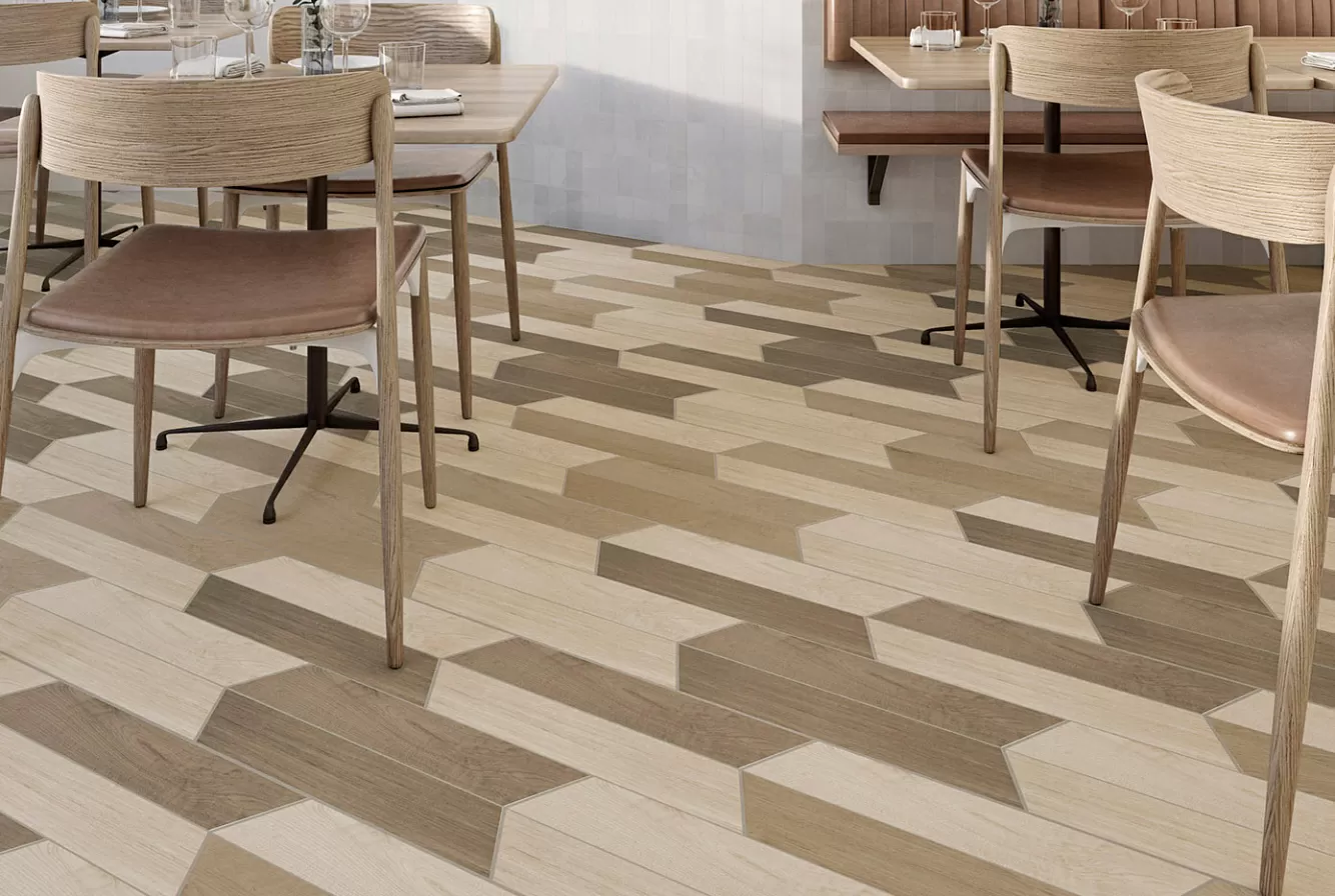Керамогранит 120276 CHEVRON A WOOD MID 9.8x52.2