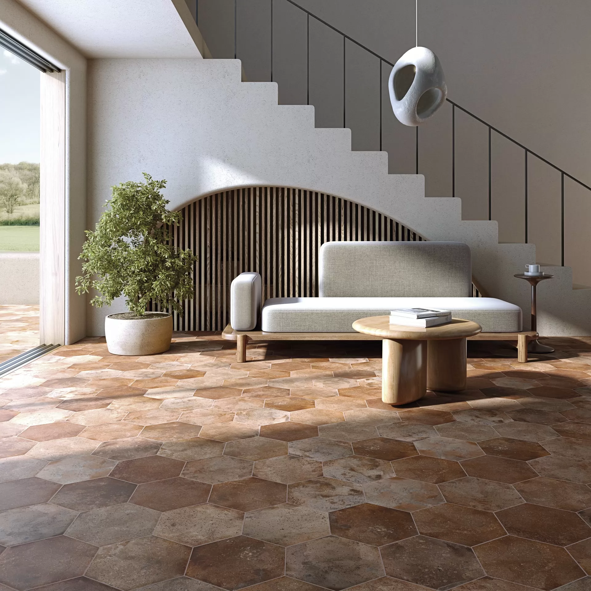 Керамогранит 4B3K Hexagono Figuli Pearl 15x17
