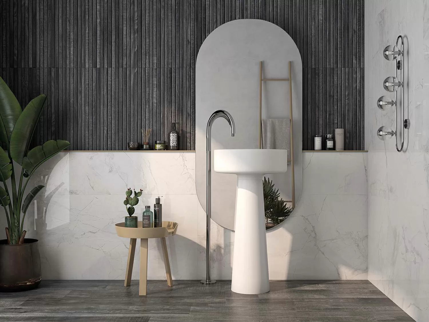 Плитка Mystic Invisible Art White Vecchio 40x120