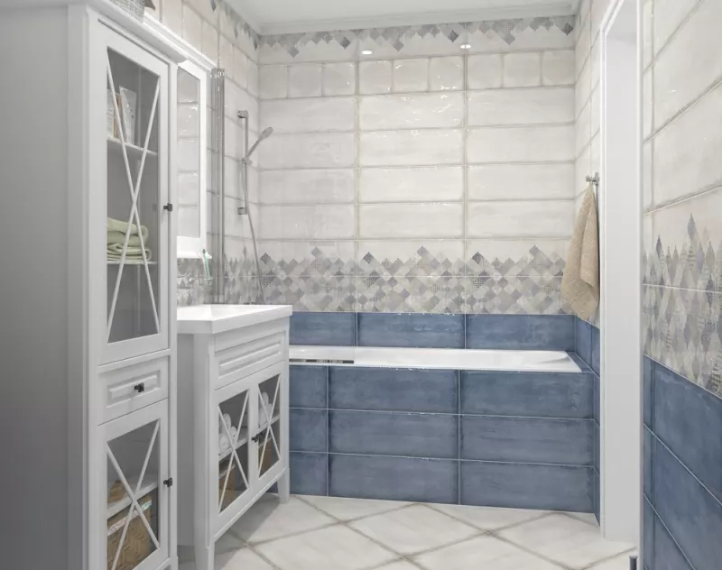 Плитка MA2S042DT Majolika Blue вставка В голубой 20x60