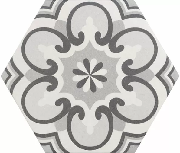 Керамогранит 21357 Hexatile Harmony B&W 17,5x20