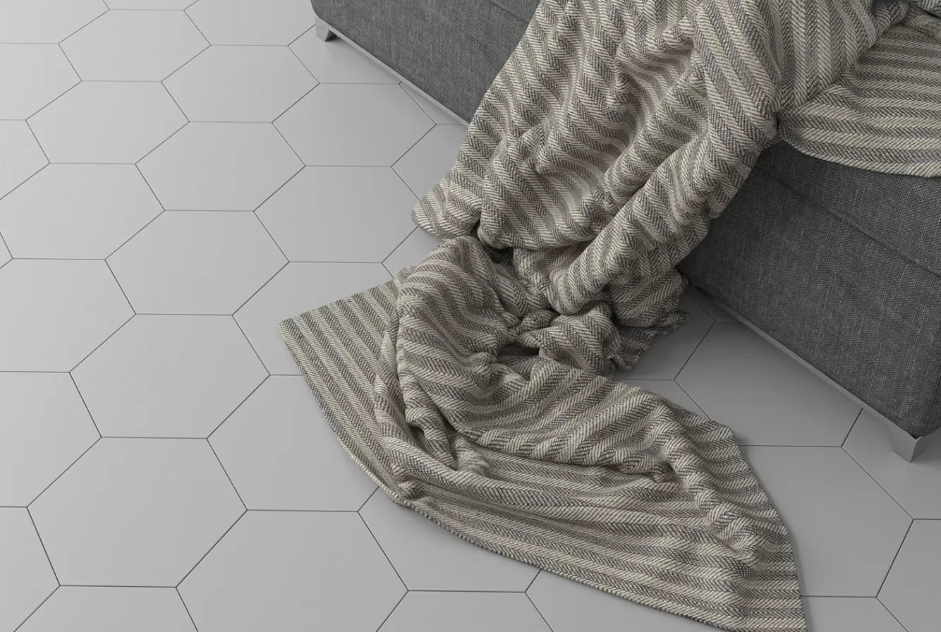 Керамогранит 113838 HEXA FLOOR R9 ASH GREY MATT 20x23