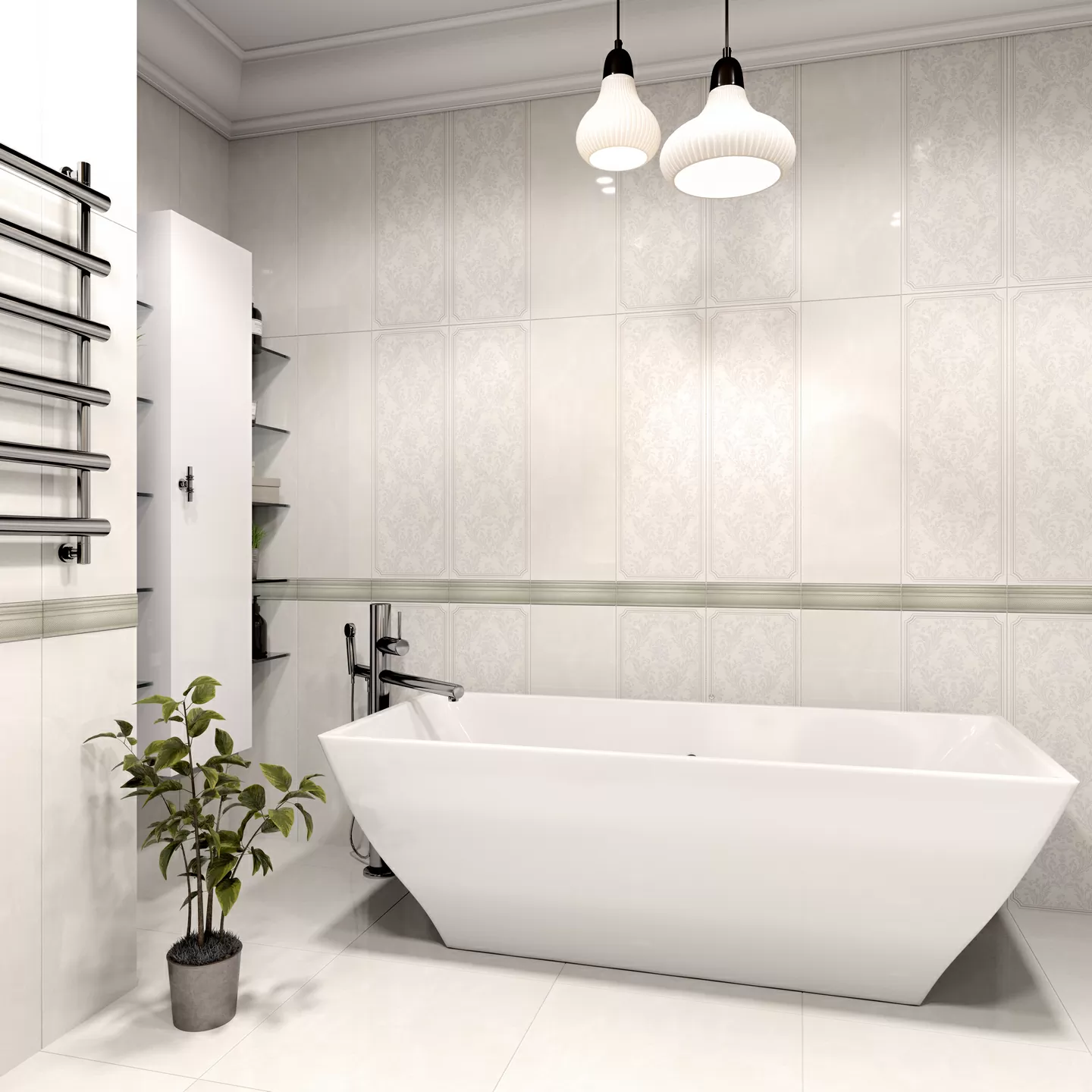 Керамогранит Saphie white 01 60х60