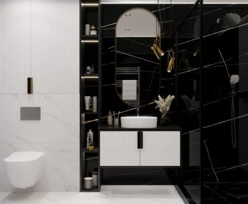 Керамогранит Lawa black черный полированный 60x120