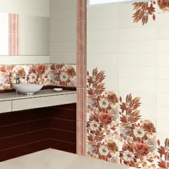Плитка Decor Savage Flowers 01 Marron 15x45