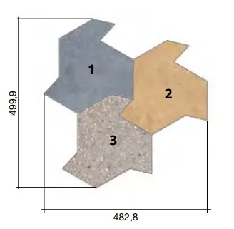 Керамогранит 772836 Match Up Decoro Shapes Earl Grey-Cinnamon-Blueberry Comfort 48.28x49.99