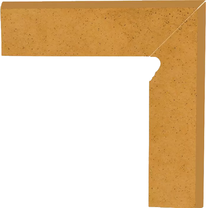 Клинкерная плитка Aquarius Beige Цоколь правый (B+A) 30х8,1