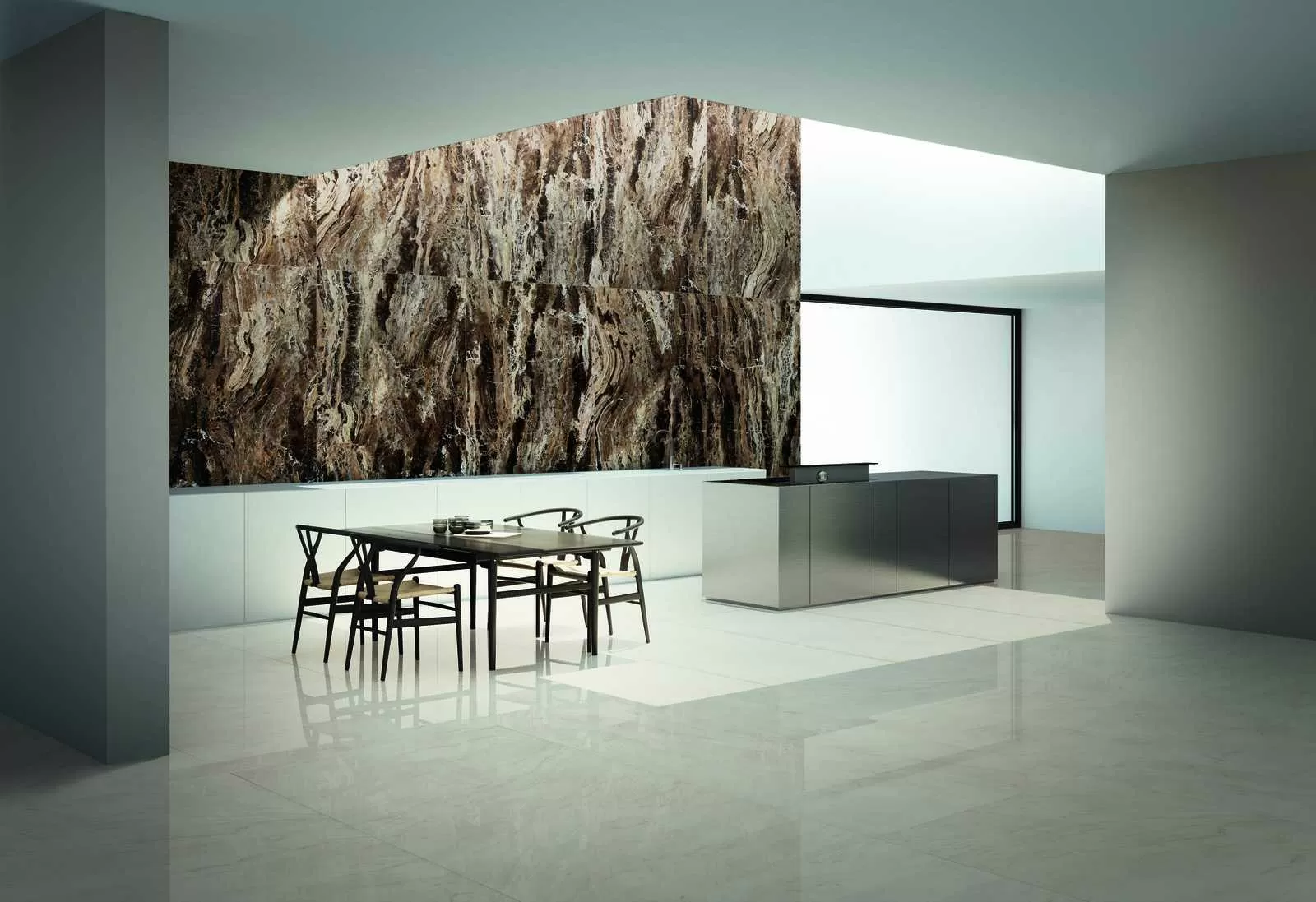 Керамогранит M0NW Grande Marble Look Statuario Book Match Levigato Faccia B Lux 120х240