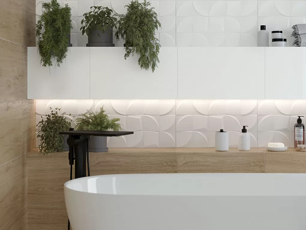 Плитка Nature white 02 рельеф 30х50