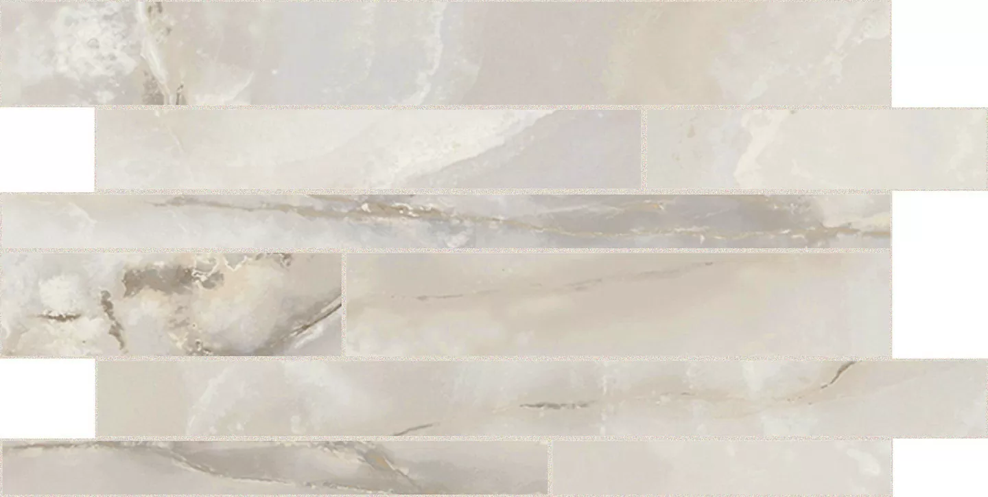 Мозаика 767670 Onyx&More White Onyx Glossy Modulo Listello SF 30x60