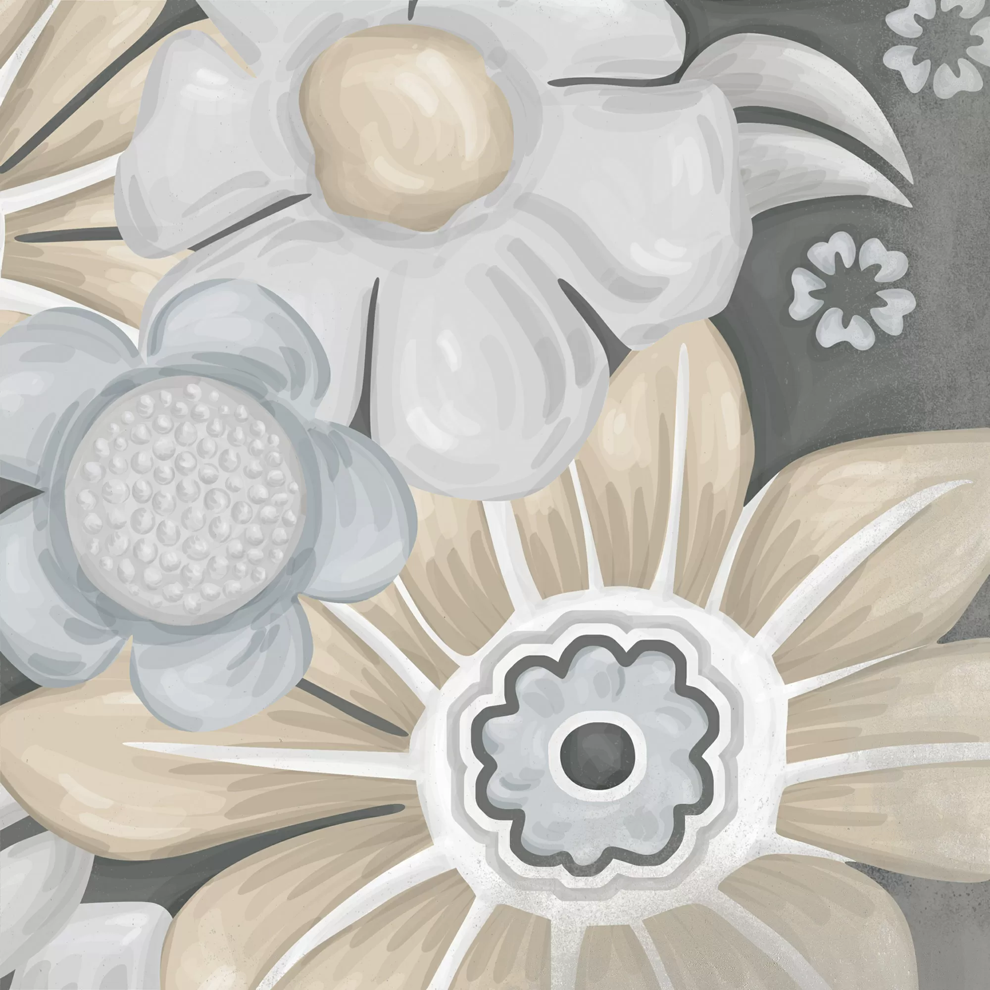Керамогранит Flore Gris 20x20 (микс)