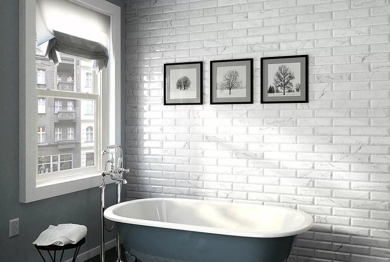 Плитка 23082 CARRARA InMetro Matt 7,5х15