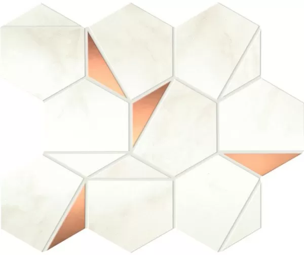 Мозаика A4WT Marvel Calacatta Delicato Gold Hex Shiny 25,1x29
