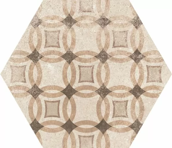 Керамогранит 22098 Hexatile Cement Garden Sand 17,5x20 (17 видов паттерна)