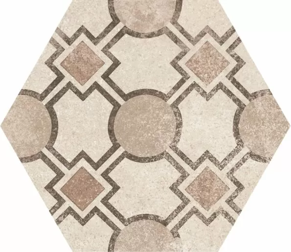 Керамогранит 22098 Hexatile Cement Garden Sand 17,5x20 (17 видов паттерна)