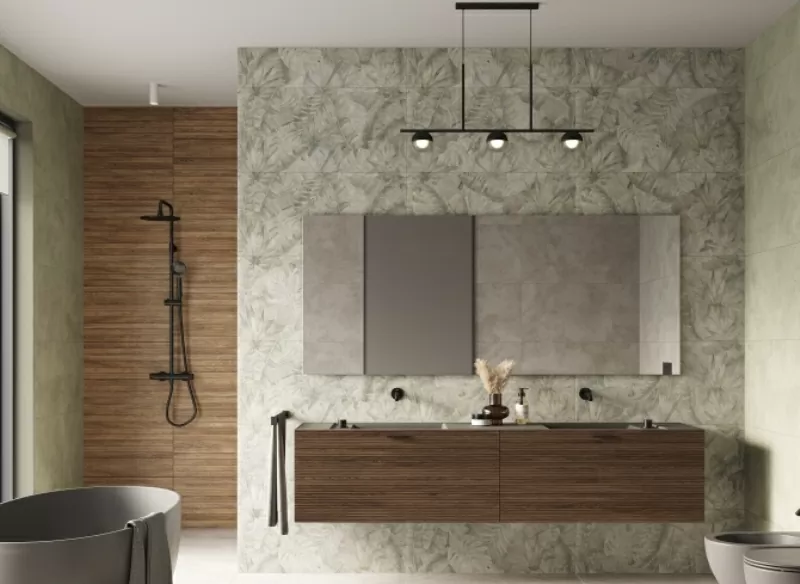 Керамогранит 16889 Lush многоцветный ректификат 44,8x89,8