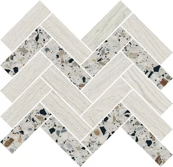 Мозаика T042/SG5268 Монтиони мозаичный белый 34x35,5