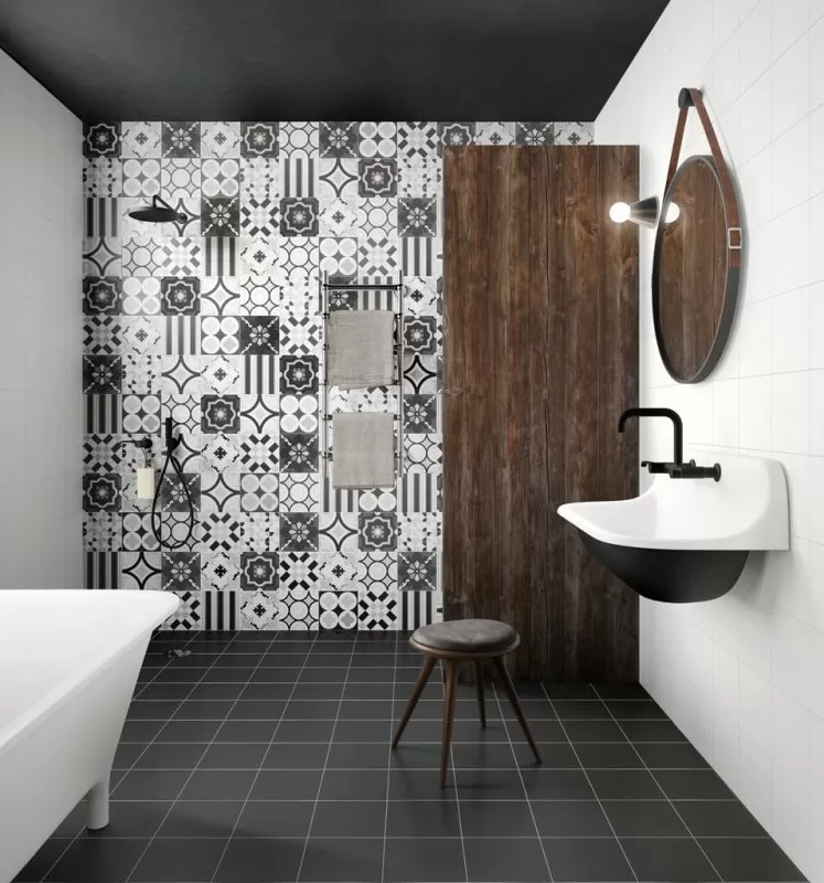 Керамогранит PBW02 patchwork black&white 02 20x20