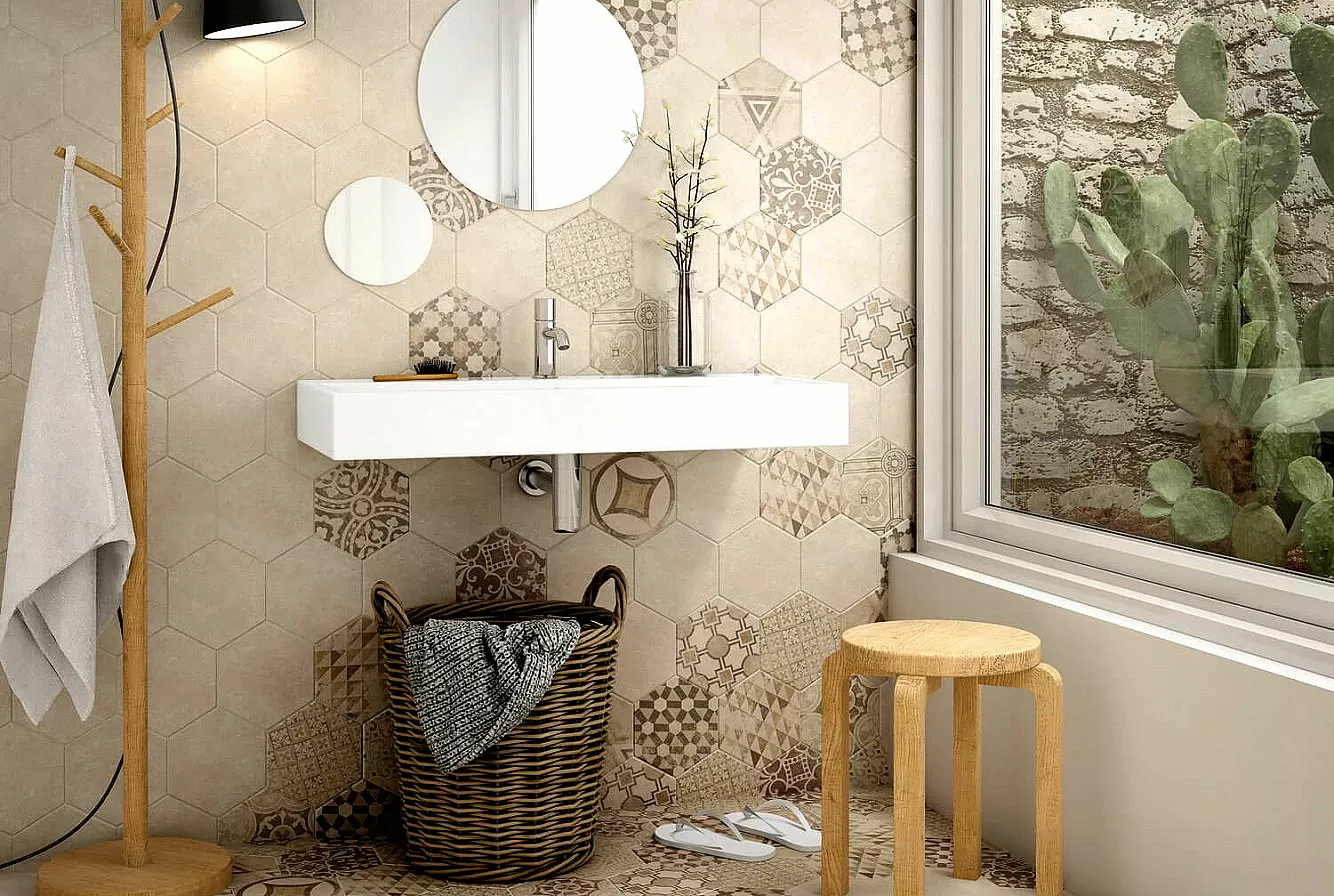 Керамогранит 22097 Hexatile Cement Mud 17,5x20